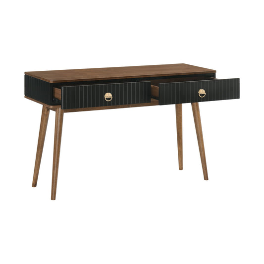 Amigo - Veneer Console Table - Black / Walnut - Premium Console Tables from Armen Living - Just $555! Shop now at brett interiors