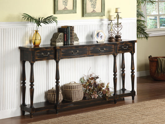 Alfonse - Four Drawer Console Table - Apperson Black - Premium Console Tables from Coast2Coast Home - Just $2310! Shop now at brett interiors