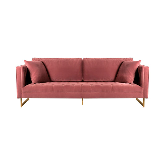 Lenox - Modern Sofa With Brass Legs - Premium Stationary Sofas from Armen Living - Just $2185! Shop now at brett interiors