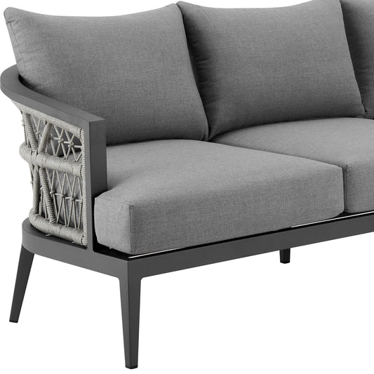 Zella - Outdoor Patio Sofa - Light Gray / Earl Gray - Premium Sofas from Armen Living - Just $2937.50! Shop now at brett interiors