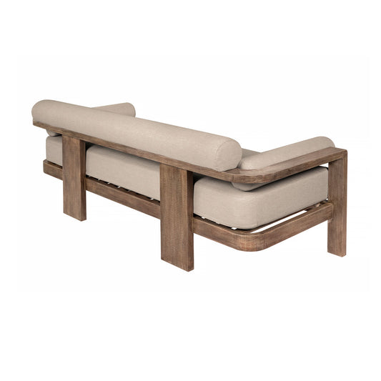 Relic - Outdoor Patio Sofa - Weathered Eucalyptus / Taupe - Premium Sofas from Armen Living - Just $2395! Shop now at brett interiors