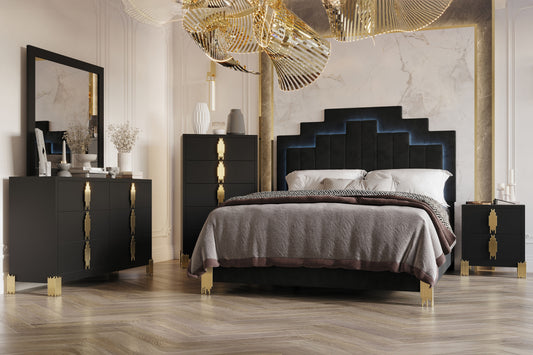 Empire - Nightstand - Black - Premium Accent Nightstands from New Classic - Just $200! Shop now at brett interiors