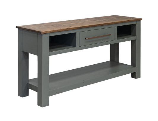 Alban - 1 Drawer Sofa Table - Sage Green & Brown - Premium Sofa Tables from International Furniture Direct - Just $962.50! Shop now at brett interiors