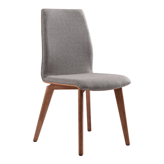Archie - Mid-Century Dining Chair (Set of 2) - Walnut / Gray - Premium Chair Sets from Armen Living - Just $620! Shop now at brett interiors