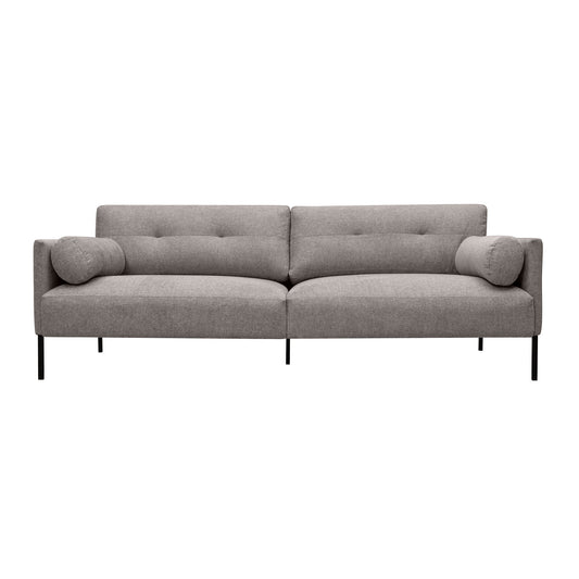 Michalina - 84" Fabric Sofa With Black Metal Legs - Premium Stationary Sofas from Armen Living - Just $1932.50! Shop now at brett interiors