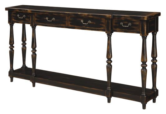Alfonse - Four Drawer Console Table - Apperson Black - Premium Console Tables from Coast2Coast Home - Just $2310! Shop now at brett interiors