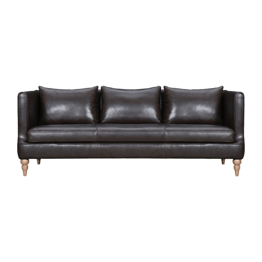 Vincenza - 85" Leather Sofa - Premium Stationary Sofas from Armen Living - Just $3940! Shop now at brett interiors