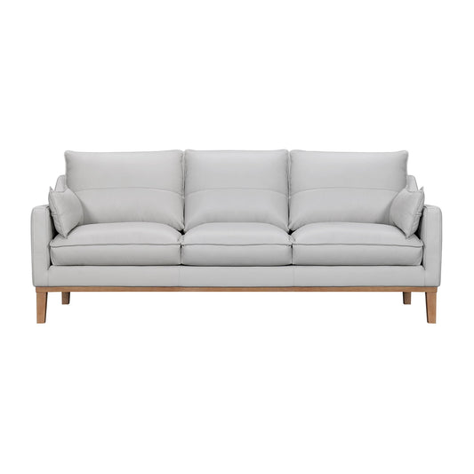 Pompeii - 87" Leather Sofa - Premium Stationary Sofas from Armen Living - Just $4347.50! Shop now at brett interiors