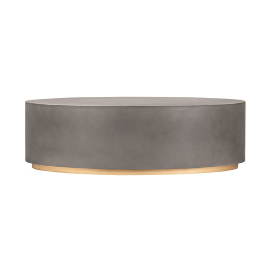 Anais - Concrete And Brass Oval Coffee Table - Gray - Premium Coffee Tables from Armen Living - Just $1062.50! Shop now at brett interiors