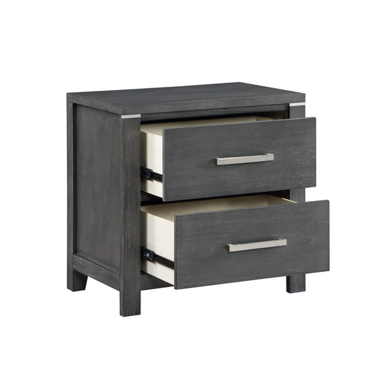 Odessa - Nightstand - Charcoal - Premium Accent Nightstands from New Classic - Just $250! Shop now at brett interiors