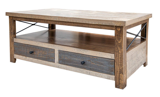 Andaluz - Cocktail Table - Brown / Light Brown Antiqued - Premium Cocktail Tables from International Furniture Direct - Just $620! Shop now at brett interiors