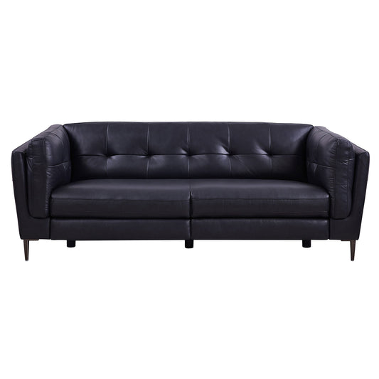 Primrose - Contemporary Sofa - Dark Metal / Navy - Premium Stationary Sofas from Armen Living - Just $3717.50! Shop now at brett interiors