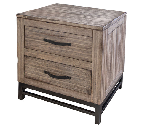 Blacksmith - Nightstand - Truffle Brown / Oil Black - Premium Accent Nightstands from International Furniture Direct - Just $525! Shop now at brett interiors