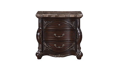 Palazzo Marina - Nightstand - Walnut - Premium Nightstands w/ Charging Stations from New Classic - Just $600! Shop now at brett interiors