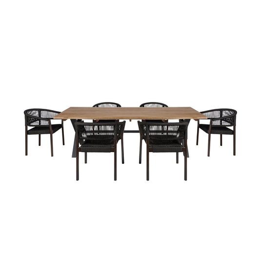 Glendora Doris - Outdoor Patio Live Edge Dining Set - Premium 5 Piece Outdoor Sets from Armen Living - Just $3965! Shop now at brett interiors