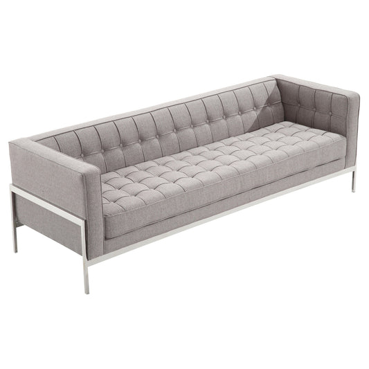 Andre - Contemporary Sofa - Gray Tweed - Premium Stationary Sofas from Armen Living - Just $2217.50! Shop now at brett interiors