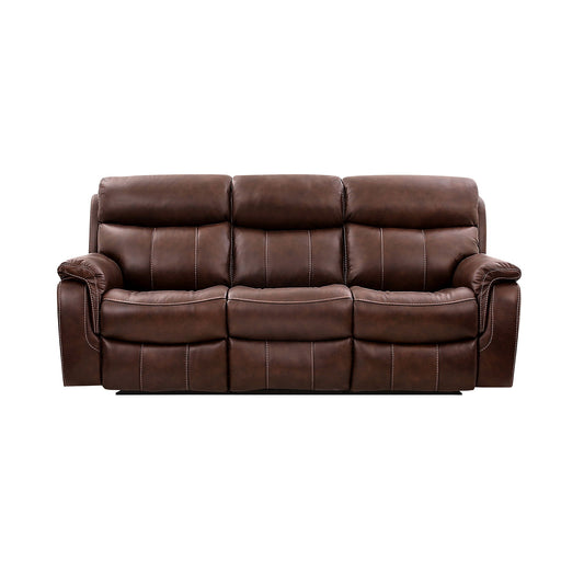 Montague - Dual Power Headrest And Lumbar Support Reclining Sofa - Brown - Premium Reclining Sofas from Armen Living - Just $2580! Shop now at brett interiors