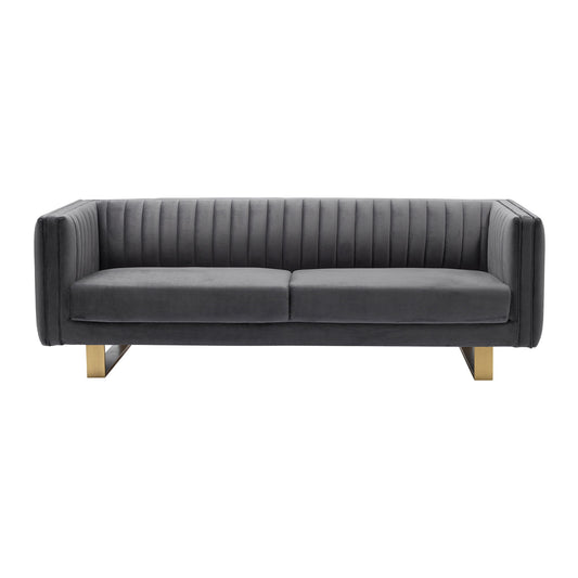 Delilah - Velvet Square Arm Sofa - Premium Stationary Sofas from Armen Living - Just $1517.50! Shop now at brett interiors