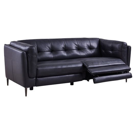 Primrose - Contemporary Sofa - Dark Metal / Navy - Premium Stationary Sofas from Armen Living - Just $3717.50! Shop now at brett interiors