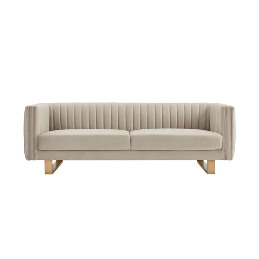 Delilah - Velvet Square Arm Sofa - Premium Stationary Sofas from Armen Living - Just $1517.50! Shop now at brett interiors