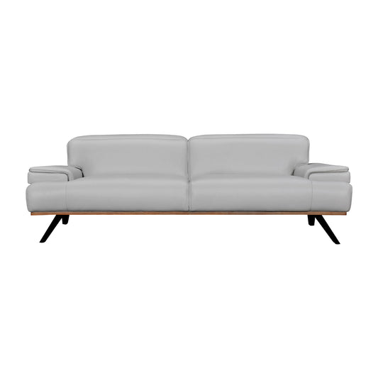 Prato - Leather Sofa - Dove Gray - Premium Stationary Sofas from Armen Living - Just $5147.50! Shop now at brett interiors
