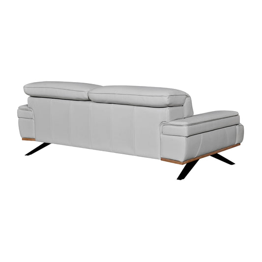Prato - Leather Sofa - Dove Gray - Premium Stationary Sofas from Armen Living - Just $5147.50! Shop now at brett interiors