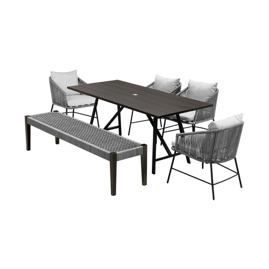 Frinton And Calica And Camino - Outdoor Dining Set - Premium 5 Piece Outdoor Sets from Armen Living - Just $4292.50! Shop now at brett interiors