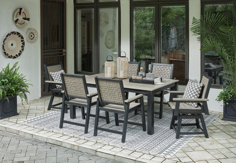 Mount Valley - Black / Driftwood - 7 Pc. - Dining Set - Premium 7 Piece Outdoor Sets from Signature Design by Ashley® - Just $3600.75! Shop now at brett interiors Mount Valley - Black / Driftwood - 7 Pc. - Dining Set - Premium 7 Piece Outdoor Sets from Signature Design by Ashley® - Just $3600.75! Shop now at brett interiors