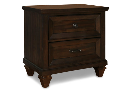 Sevilla - Nightstand - Walnut - Premium Nightstands w/ Charging Stations from New Classic - Just $400! Shop now at brett interiors