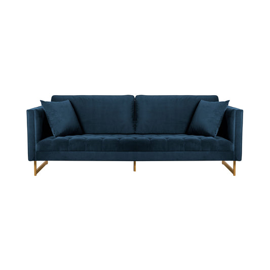Lenox - Modern Sofa With Brass Legs - Premium Stationary Sofas from Armen Living - Just $2185! Shop now at brett interiors