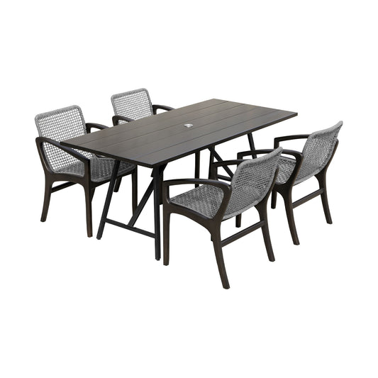 Frinton And Brighton - Outdoor Patio Dining Set - Premium 5 Piece Outdoor Sets from Armen Living - Just $3822.50! Shop now at brett interiors