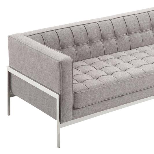 Andre - Contemporary Sofa - Gray Tweed - Premium Stationary Sofas from Armen Living - Just $2217.50! Shop now at brett interiors