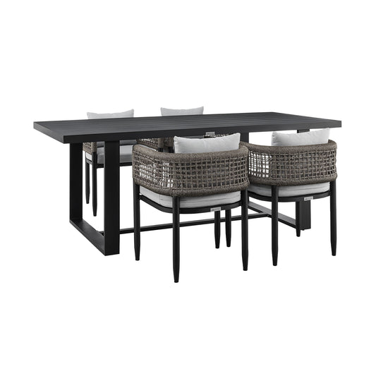 Alegria - Outdoor Patio Dining Table Set With Cushions - Premium 5 Piece Outdoor Sets from Armen Living - Just $4502.50! Shop now at brett interiors