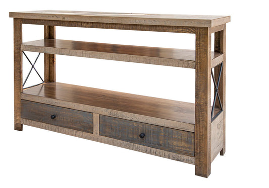 Andaluz - Sofa Table - Brown / Light Brown Antiqued - Premium Sofa Tables from International Furniture Direct - Just $620! Shop now at brett interiors