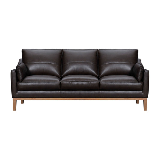 Pompeii - 87" Leather Sofa - Premium Stationary Sofas from Armen Living - Just $4347.50! Shop now at brett interiors