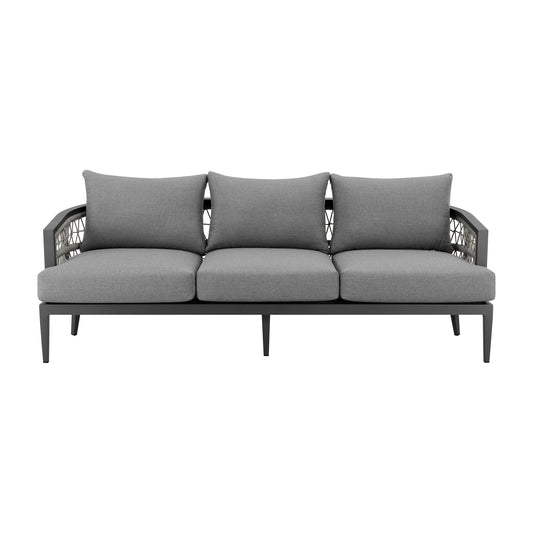 Zella - Outdoor Patio Sofa - Light Gray / Earl Gray - Premium Sofas from Armen Living - Just $2937.50! Shop now at brett interiors