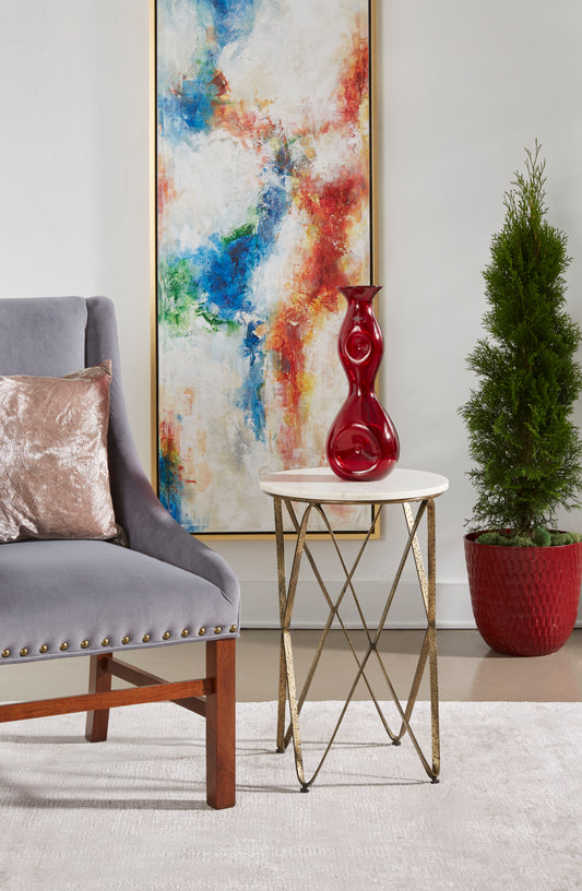 Audrey - Accent Table - Tulle White / Brassy - Premium Accent Tables from Coast2Coast Home - Just $825! Shop now at brett interiors