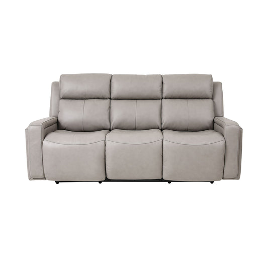 Claude - Dual Power Headrest And Lumbar Support Reclining Sofa - Light Gray - Premium Reclining Sofas from Armen Living - Just $3030! Shop now at brett interiors