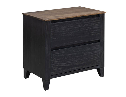 Empire - Nightstand - Satin Black / Brown - Premium Accent Nightstands from International Furniture Direct - Just $537.50! Shop now at brett interiors