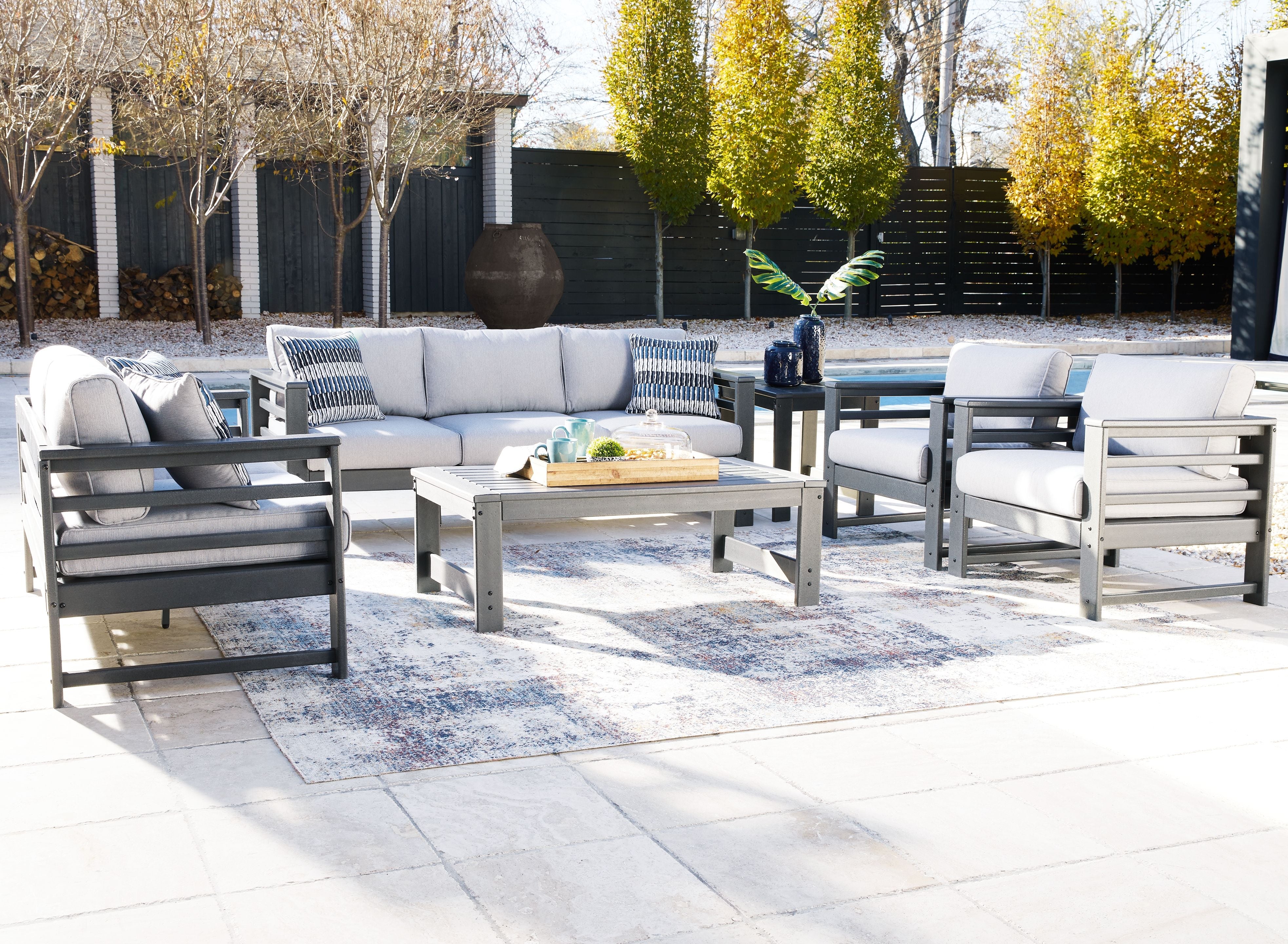 Amora - Charcoal Gray - 6 Pc. - Lounge Set - Premium 6 Piece Outdoor Sets from Signature Design by Ashley® - Just $3775.63! Shop now at brett interiors Amora - Charcoal Gray - 6 Pc. - Lounge Set - Premium 6 Piece Outdoor Sets from Signature Design by Ashley® - Just $3775.63! Shop now at brett interiors