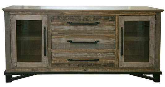 Loft Brown - Buffet With 3 Drawer / 2 Doors - Two Tone Gray / Brown - Premium Buffets from International Furniture Direct - Just $1087.50! Shop now at brett interiors