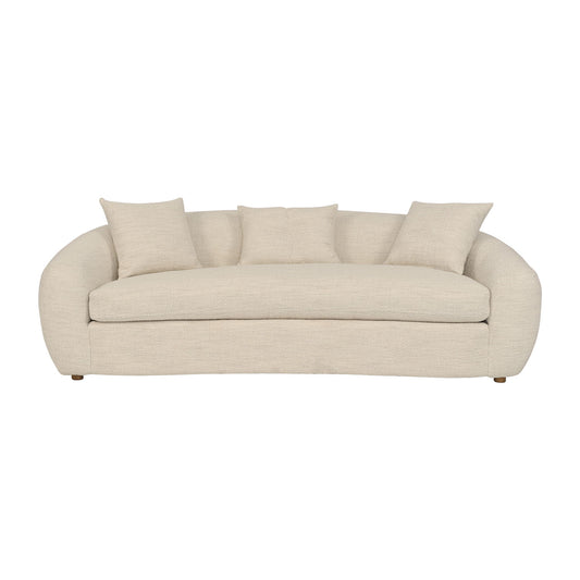 Molly - Upholstered Curved Sofa - Pearl - Premium Stationary Sofas from Armen Living - Just $2837.50! Shop now at brett interiors