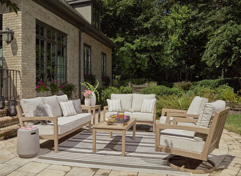Hallow Creek - Driftwood - 6 Pc. - Lounge Set - Premium 6 Piece Outdoor Sets from Signature Design by Ashley® - Just $6790.63! Shop now at brett interiors Hallow Creek - Driftwood - 6 Pc. - Lounge Set - Premium 6 Piece Outdoor Sets from Signature Design by Ashley® - Just $6790.63! Shop now at brett interiors