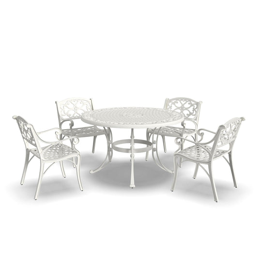 Sanibel - 48" Metal Outdoor Dining Set - Premium 5 Piece Outdoor Sets from Homestyles - Just $2752.48! Shop now at brett interiors