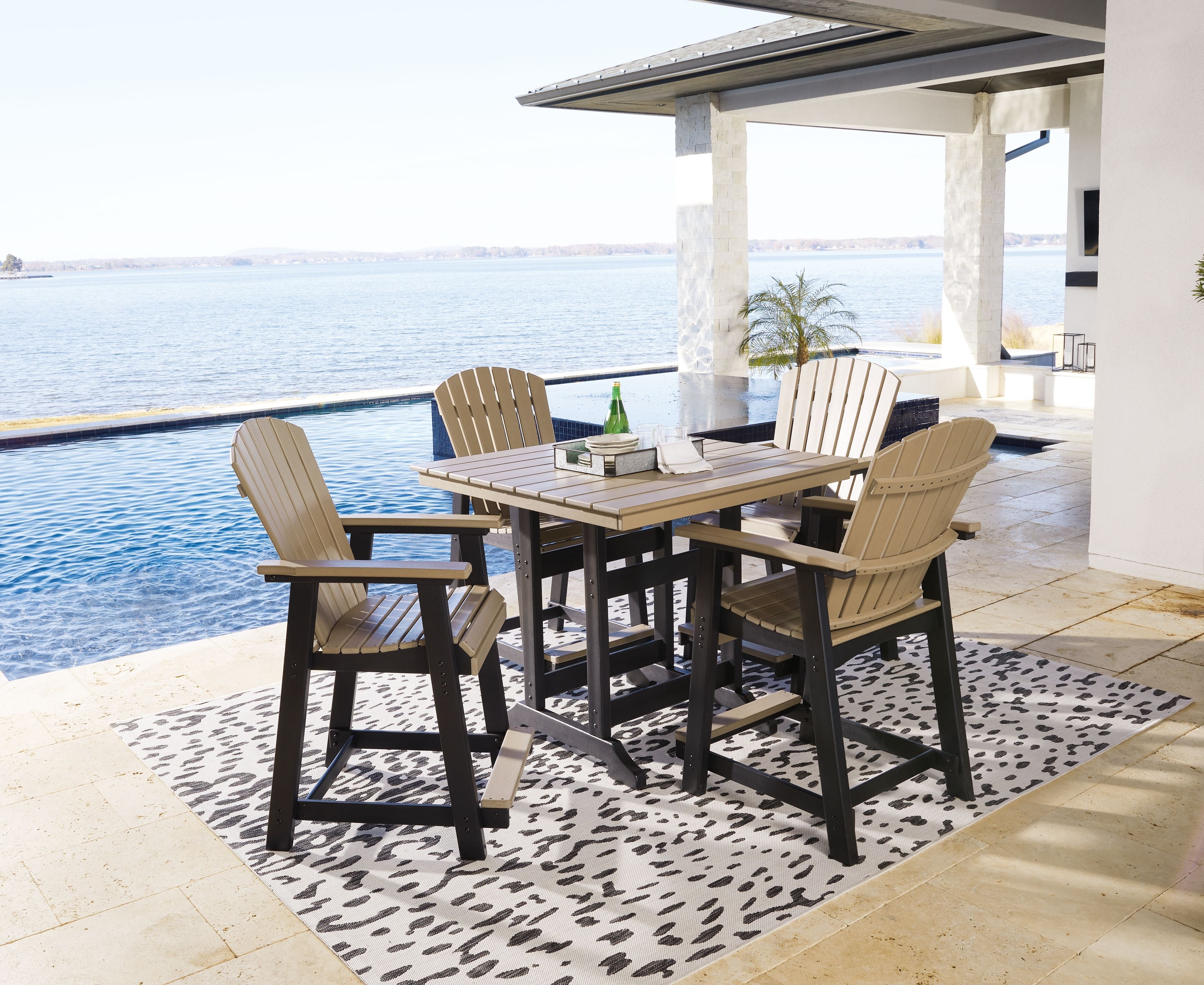 Fairen Trail - Black / Driftwood - 5 Pc. - Counter Dining Set - Premium 5 Piece Outdoor Sets from Signature Design by Ashley® - Just $3747.98! Shop now at brett interiors Fairen Trail - Black / Driftwood - 5 Pc. - Counter Dining Set - Premium 5 Piece Outdoor Sets from Signature Design by Ashley® - Just $3747.98! Shop now at brett interiors