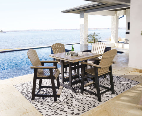 Fairen Trail - Black / Driftwood - 5 Pc. - Counter Dining Set - Premium 5 Piece Outdoor Sets from Signature Design by Ashley® - Just $3747.98! Shop now at brett interiors Fairen Trail - Black / Driftwood - 5 Pc. - Counter Dining Set - Premium 5 Piece Outdoor Sets from Signature Design by Ashley® - Just $3747.98! Shop now at brett interiors