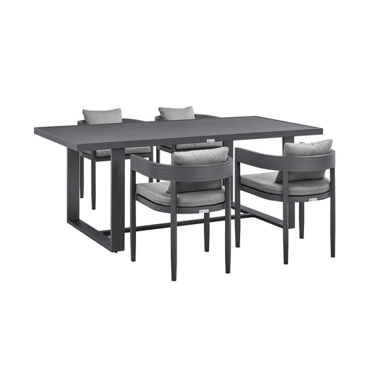 Menorca - Outdoor Patio Dining Table Set - Premium 5 Piece Outdoor Sets from Armen Living - Just $4202.50! Shop now at brett interiors