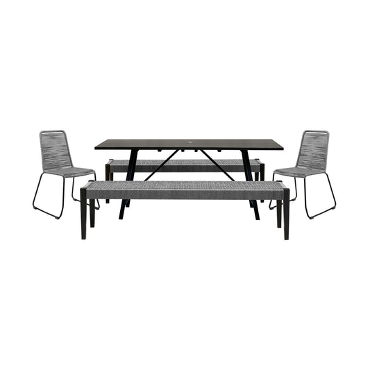 Frinton And Shasta And Camino - Outdoor Dining Set - Premium 5 Piece Outdoor Sets from Armen Living - Just $3227.50! Shop now at brett interiors