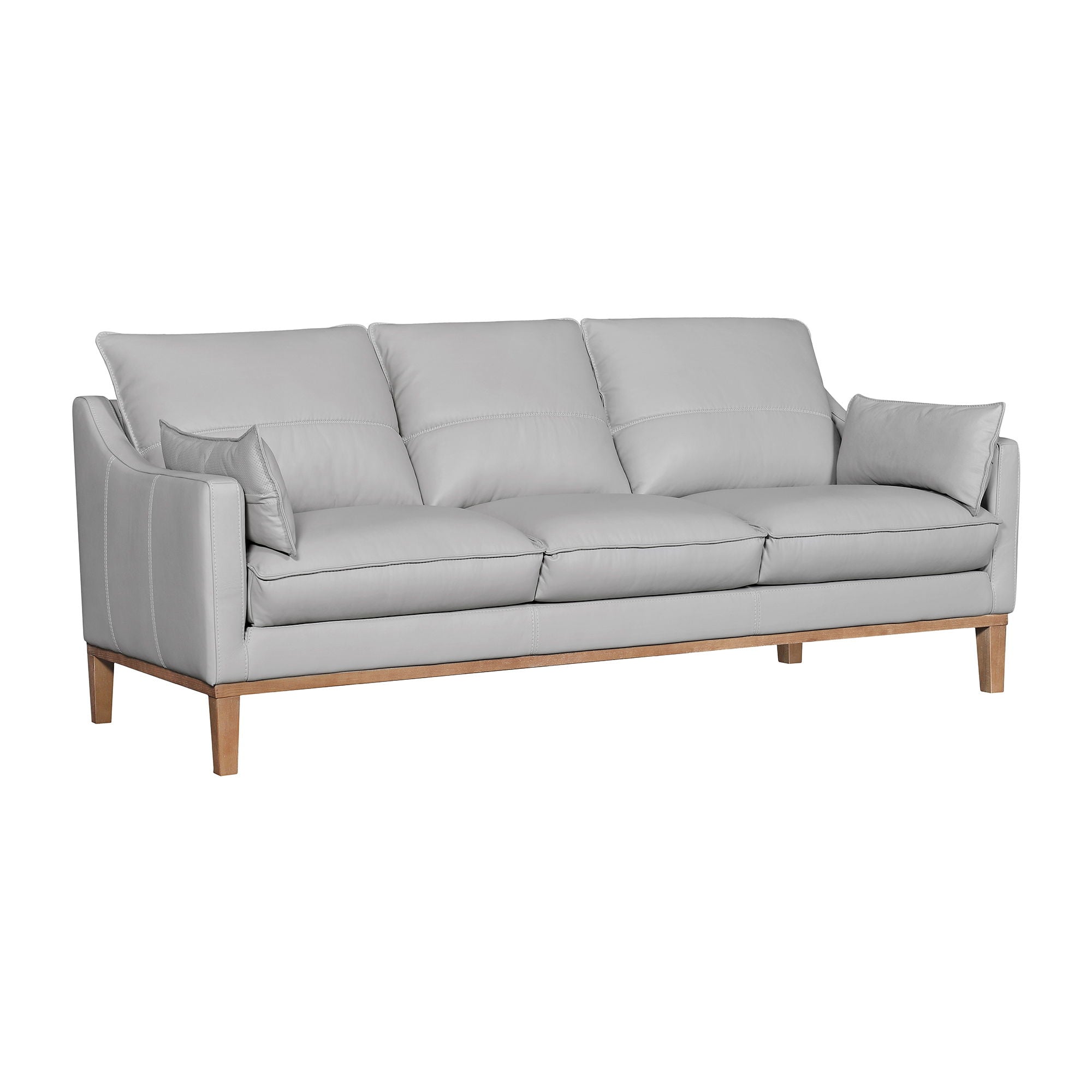 Pompeii - 87" Leather Sofa - Premium Stationary Sofas from Armen Living - Just $4347.50! Shop now at brett interiors