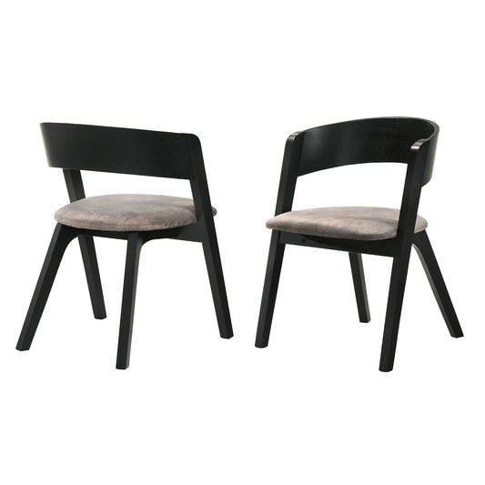 Jackie - Mid-Century Upholstered Dining Chairs (Set of 2) - Premium Chair Sets from Armen Living - Just $425! Shop now at brett interiors